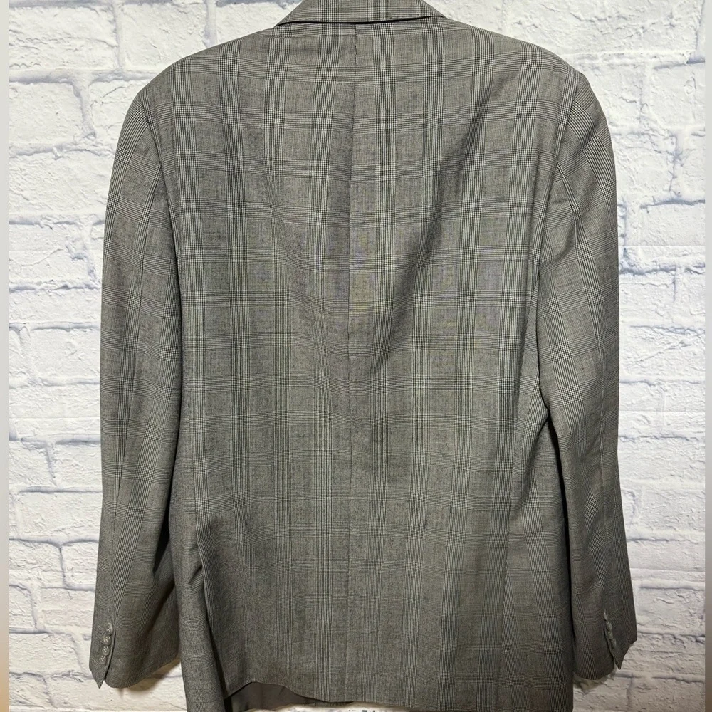 Men’s Y2K Lauren Ralph Lauren Black & White Houndstooth Blazer, Size 42L